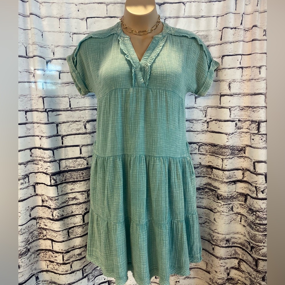 Zenana 100% cotton dress w/ pockets.